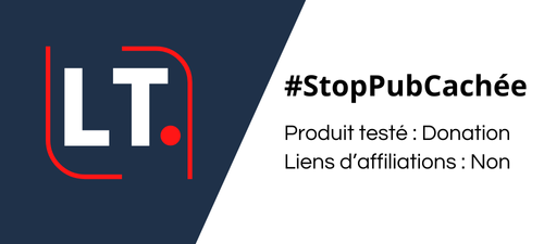 #StopPubCaché Produit testé : Donation Liens d'Affiliations : Non