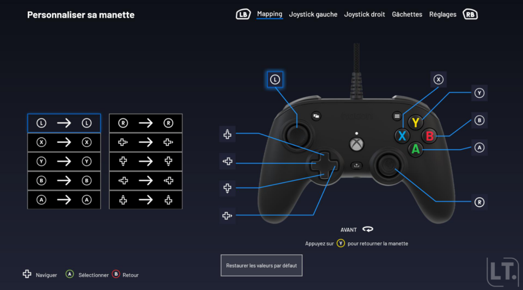 Leveltech logiciel Manette nacon pro compact 2
