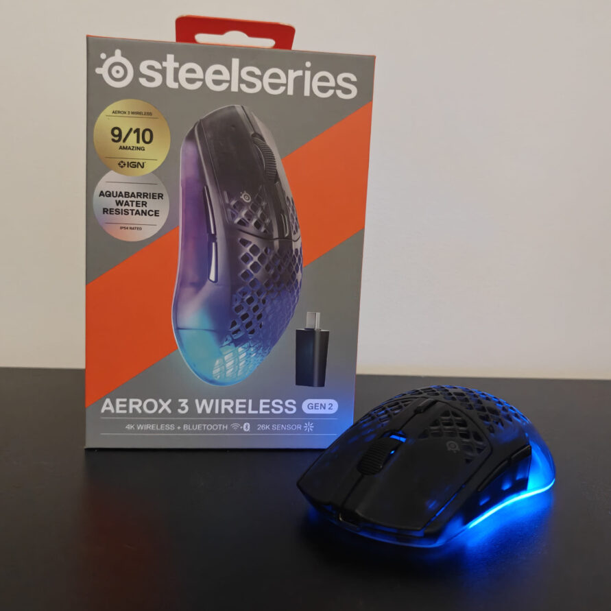 SteelSeries Aerox 3 Wireless Gen 2 mise en avant