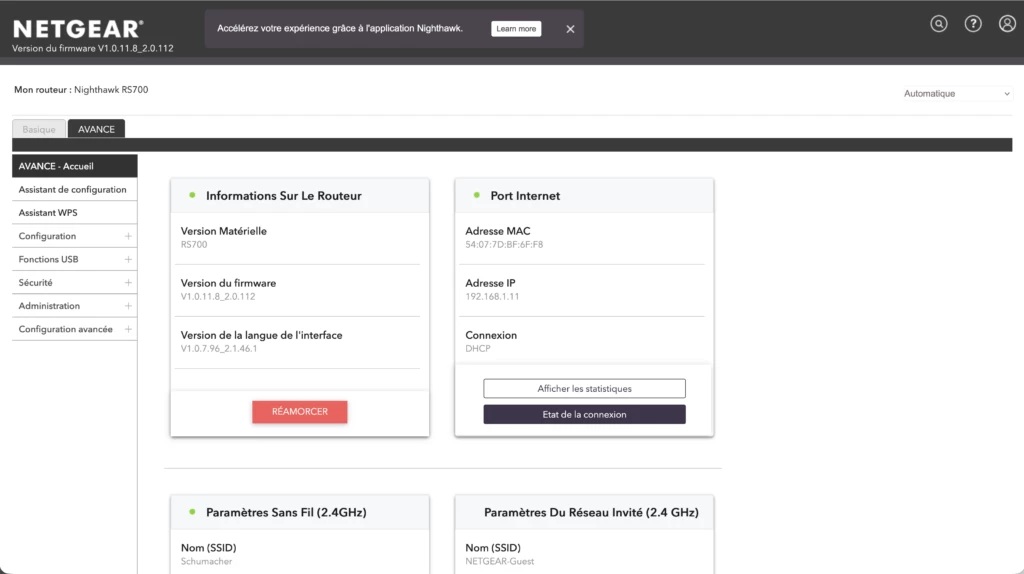 Application web routerlogin.net
