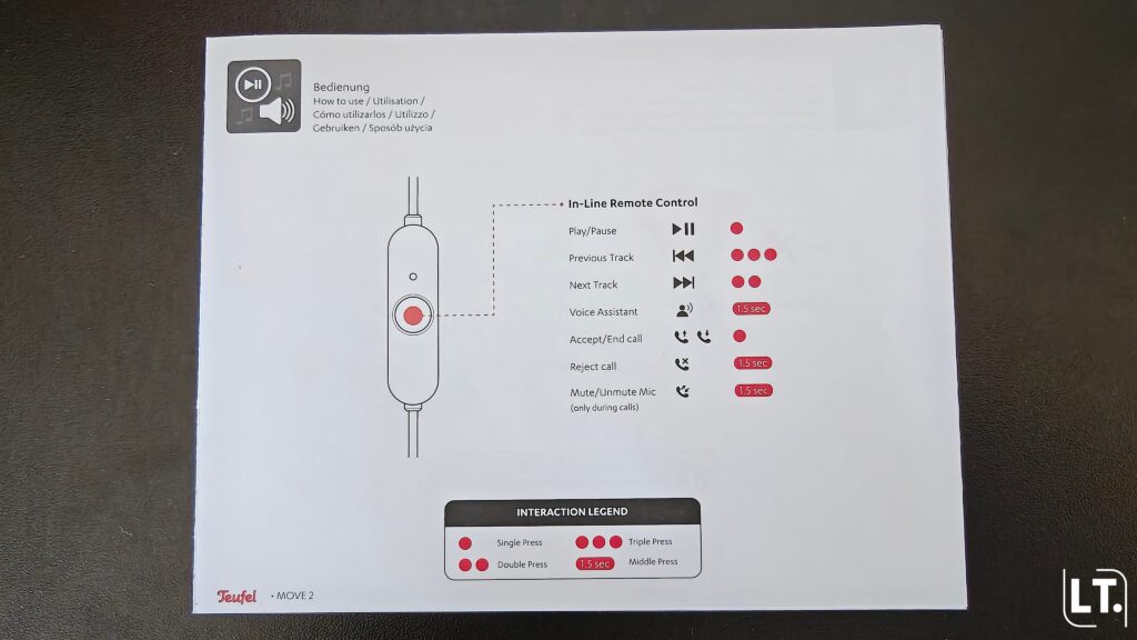 Teufel Move 2 guide commande inline