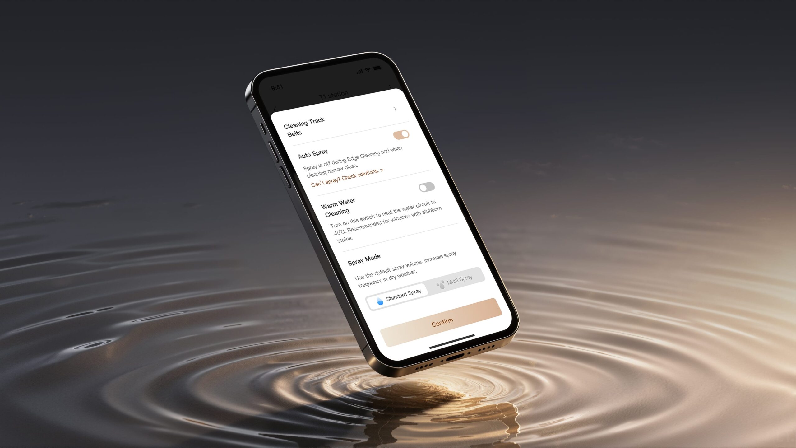 Application MOVA pour la gestion du laveur de vitres