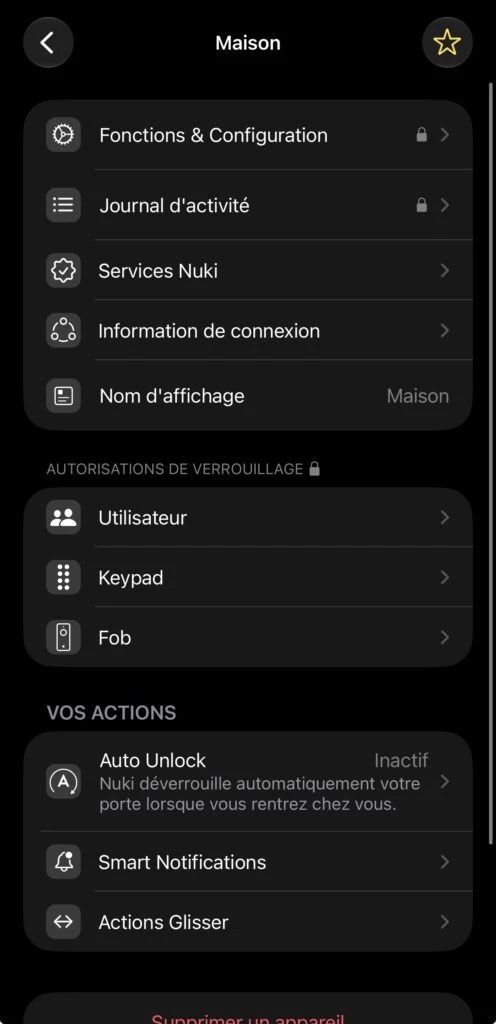 Application Nuki Smart Lock