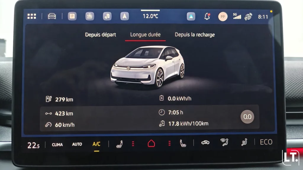 Volkswagen ID.3 Neo historique de consommation depuis le prêt du véhicule