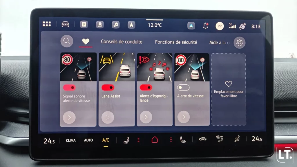 Volkswagen ID.3 Neo sélection des aides à la conduite